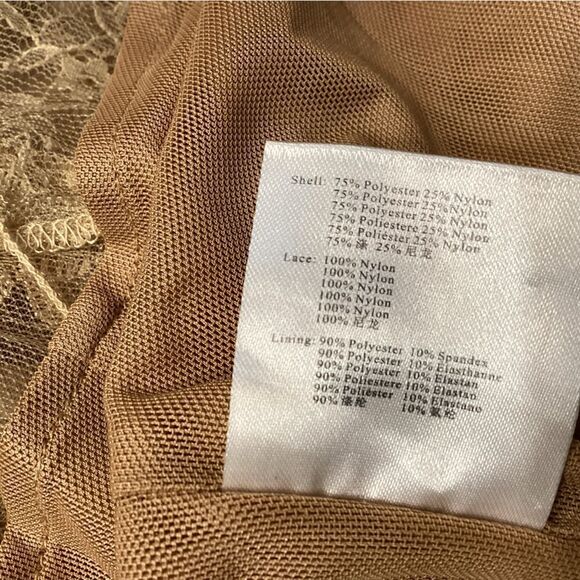 V. Chapman Ophilia Dress Warm Sand Tan Gold Size 4 NWT Cocktail - Picture 14 of 17